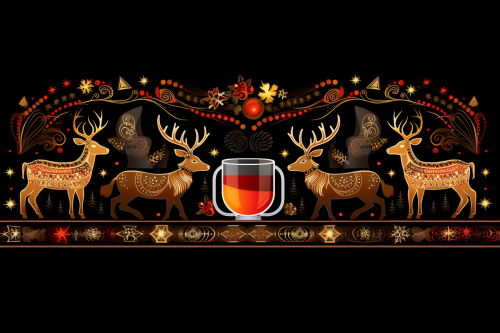 Fun Beer Reindeer Christmas Border