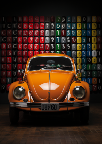Beetle Volkswagen Pop Art Collage