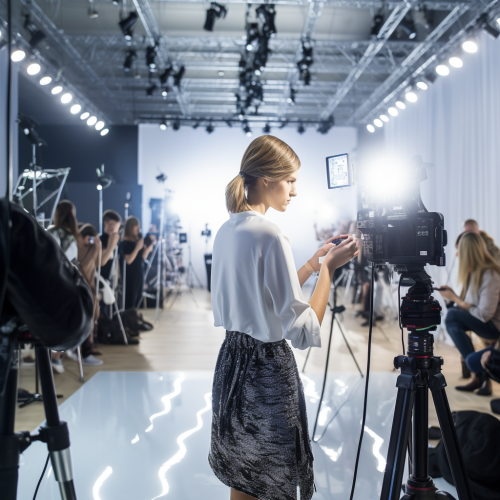 Fashion Catwalk Stylist Filming Behind the Scenes