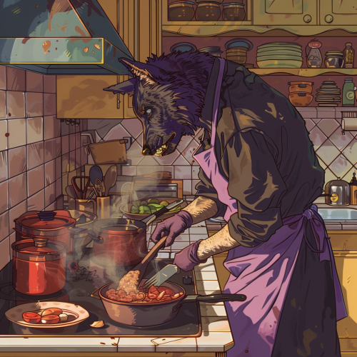 Belgian Shepherd Chef in Kitchen