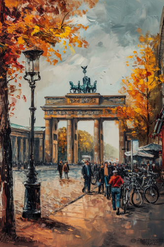 View of Berlin on a Cool Autumn Day