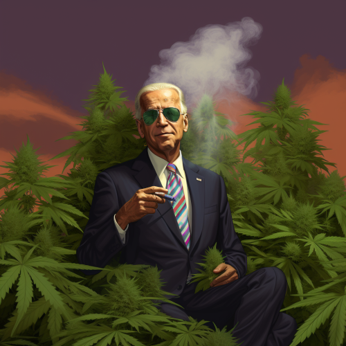 Joe Biden smoking weed with Drake in Minecraft