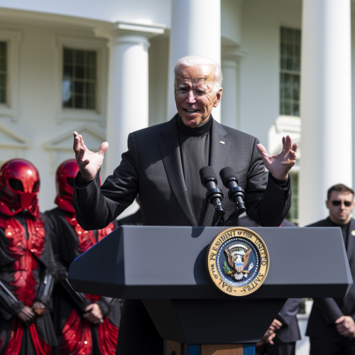 Biden as Sith Lord dominating White House
