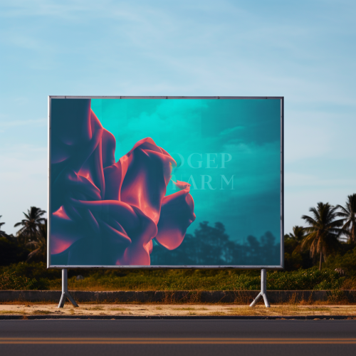 Realistic billboard mockup for advertising