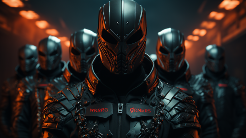 Binary Vipers in Futuristic Drama Scene Binary Vipers in Futuristic Drama Scene