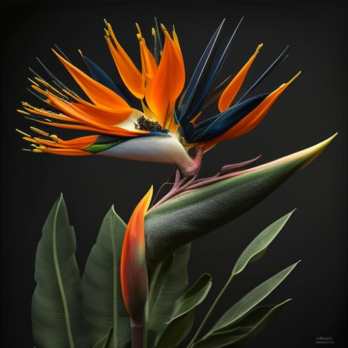 Colorful Bird Paradise Flower in France