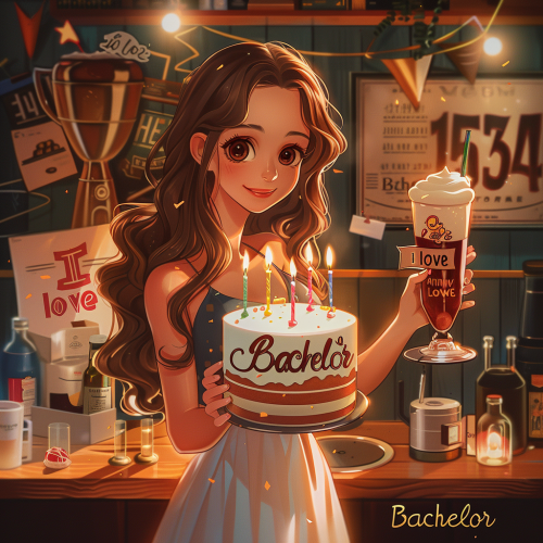 Girl with cake and beerpong table