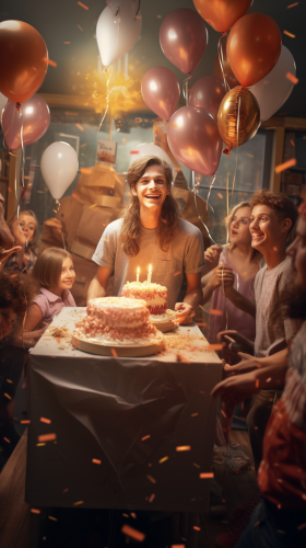 People enjoying birthday party People enjoying birthday party