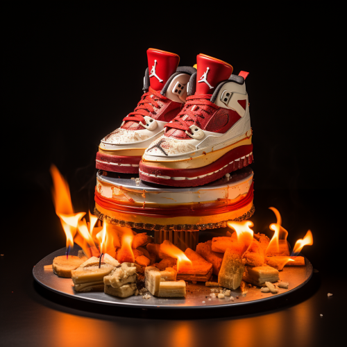 Birthday cake with 3D number '10' candles