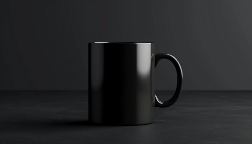 Black blank mug mockup