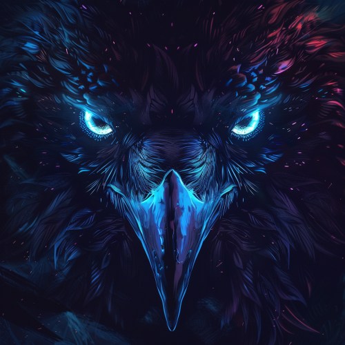 Crow with Bitcoin Eyes