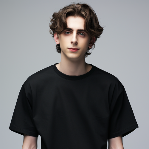 Stylish Black Plain Oversized T-shirt