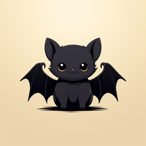 Cute black Pomapoochi with bat wings