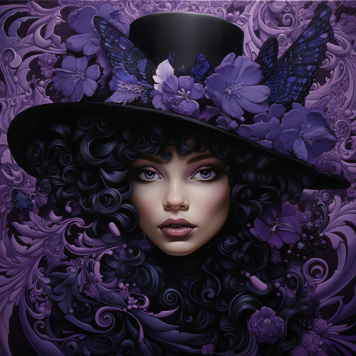 Elegant black and purple design