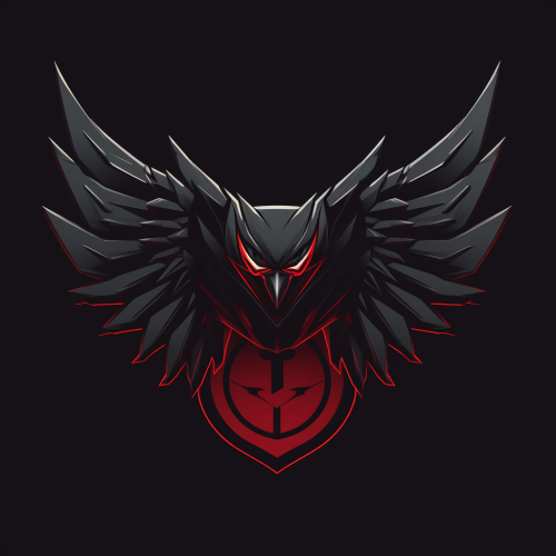 Black and Red Falcon Logo