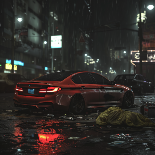 Homeless man near BMW M5F90 Homeless man near BMW M5F90