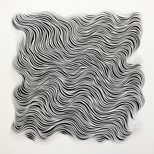 Hand drawn squiggle line on white paper