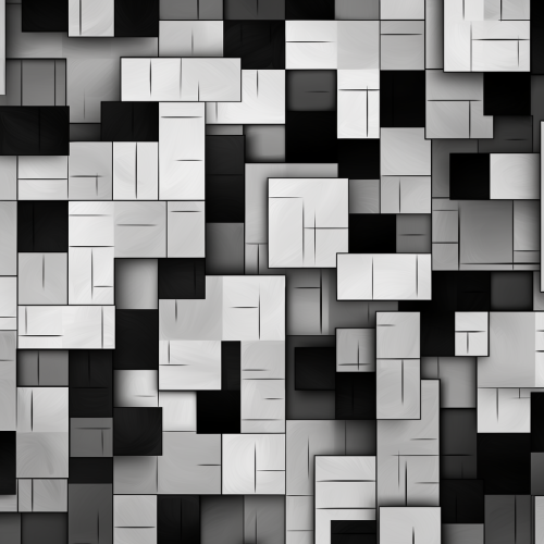 Black and white block pattern design