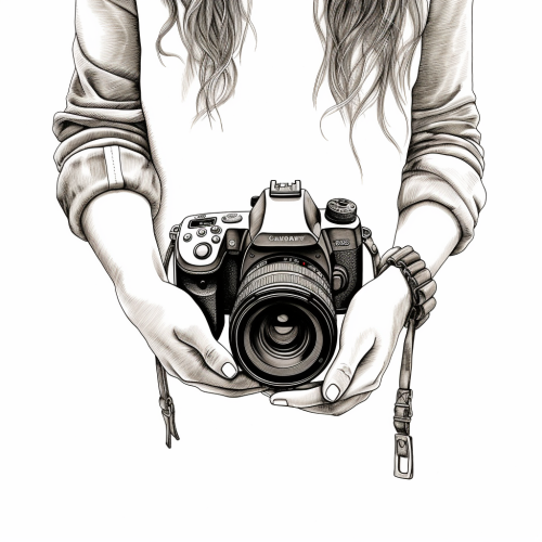 Woman's hands holding a Sony A7iii camera