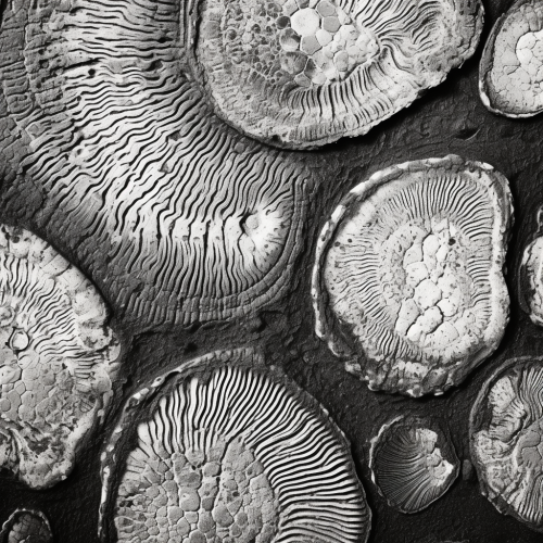 Close-up of Mollusk Imprints