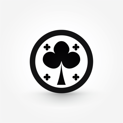 Simple logo of a black and white puzzle ace of spade