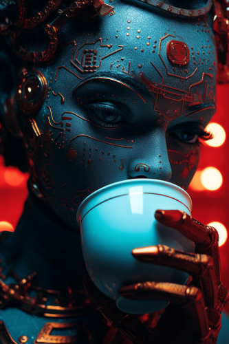 Black woman drinking tea