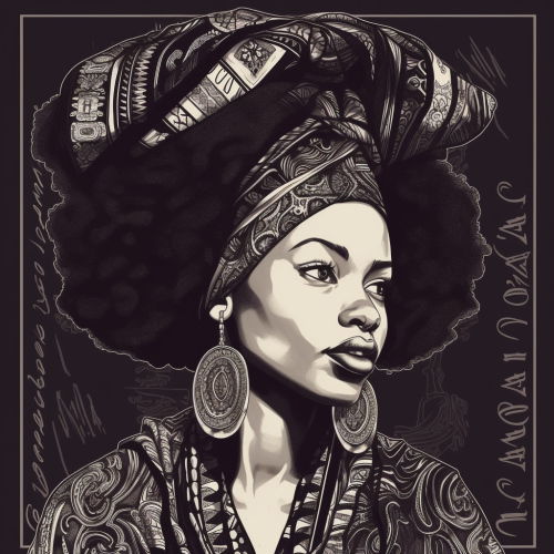 Black woman in Midjourney AI prompt Black woman in Midjourney AI prompt