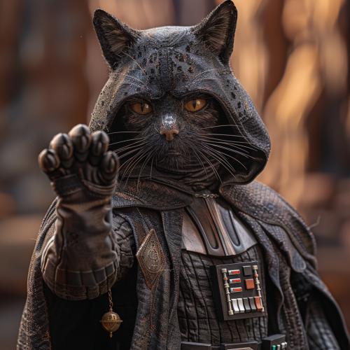 Black Cat Darth Vader Choking Force