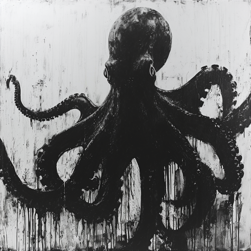 Stylish Black Octopus Sketch Stylish Black Octopus Sketch