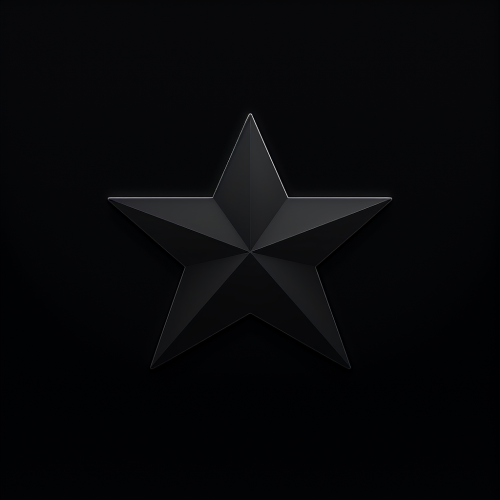Black slide background with star icon