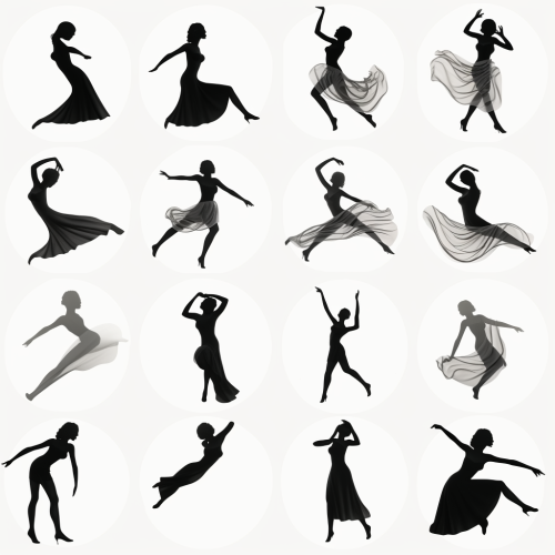 Animated graphic woman dancing