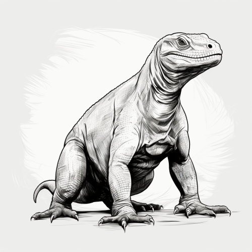 Healthy Komodo Dragon showing its power