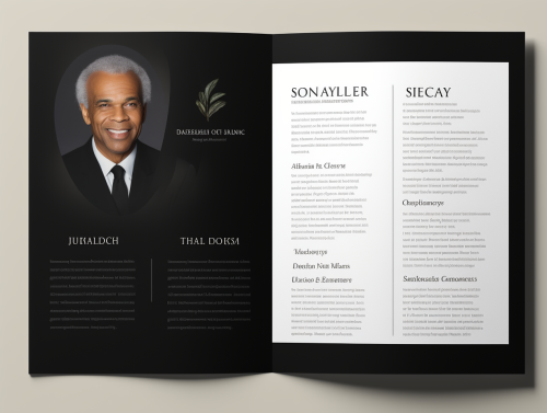 Black Funeral Program for Senior Businessman