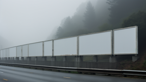 Empty Posters along a Busy Motorway