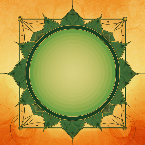 Chakra style meditation on blank background