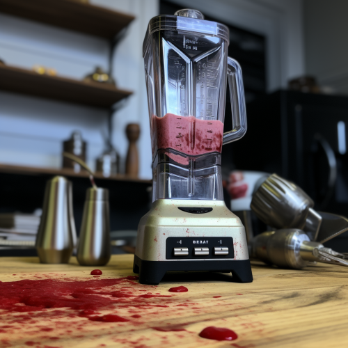 Blender with Red Splatter Blender with Red Splatter