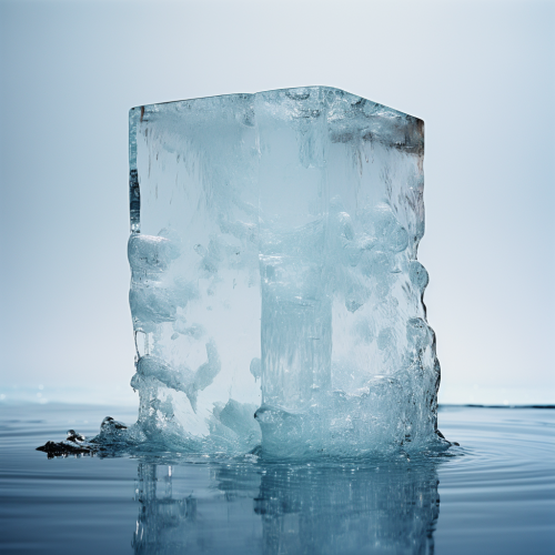 Realistic photograph of a beautiful block of ice Realistic photograph of a beautiful block of ice