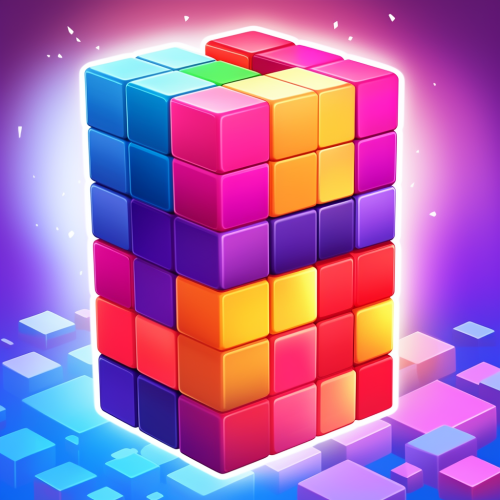 Colorful Block Blast Game Icon
