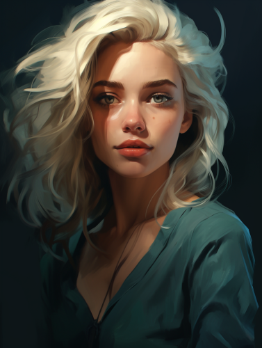 Beautiful blonde woman taking a selfie