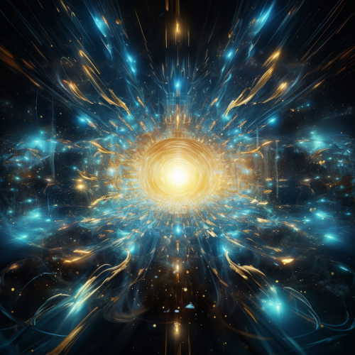 Blue and gold neon lights