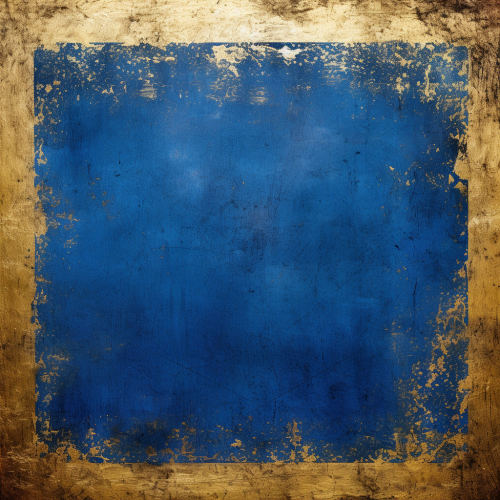 Royal Blue Grunge Texture with Gold Frame