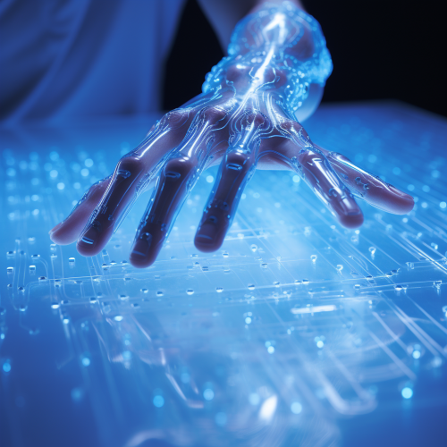blue machine hands circuits image blue machine hands circuits image