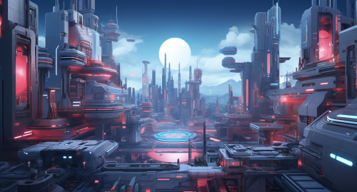 Colorful cities with unique buildings