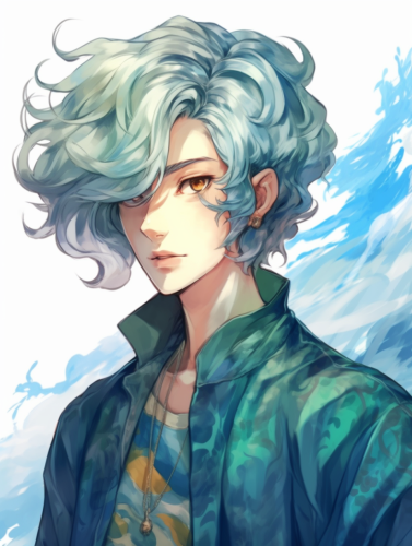 Student woman with bobcut hairstyle in fantasy attire