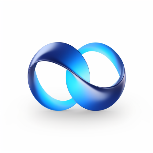 Blue twist Mobius Strip logo Blue twist Mobius Strip logo