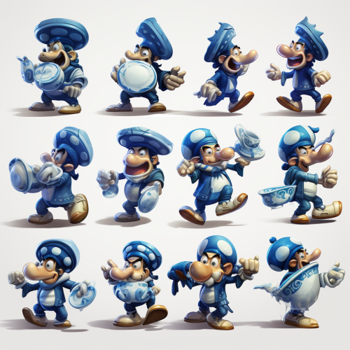 Blue and white Portuguese plates