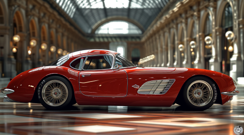 BMW Chevrolet Coupe Sleek Stylized