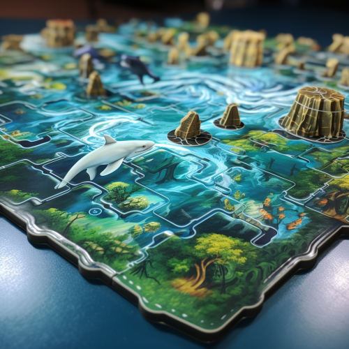 Whales swimming in the wetlands