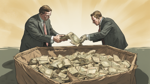 William Burke and William Hare exchanging money William Burke and William Hare exchanging money
