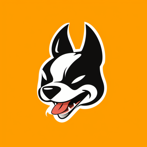Cute Boston Terrier Logo Design